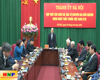 Bí Thư Thành ủy Hà Nội Hoàng Trung Hải gặp mặt chuyên gia đầu ngành Y tế
